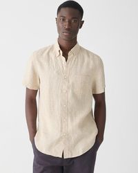 J.Crew - Slim Short-Sleeve Linen Shirt - Lyst
