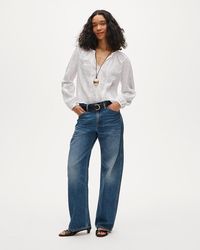 J.Crew - Tie-Front Popover Top - Lyst