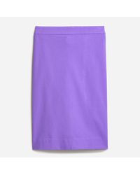 J.Crew No. 2 Pencil® Skirt In Bi-stretch Cotton - Purple