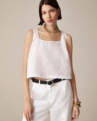 J.Crew - Squareneck Button-Back Top - Lyst