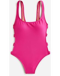 J.Crew - Ribbed Side-Bow One-Piece Swimsuit - Lyst