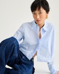 J.Crew - Ruffle-Trim Button-Up Shirt - Lyst