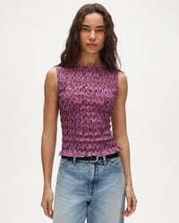 J.Crew - Smocked Shell Tank Top - Lyst