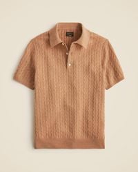 J.Crew - Short-Sleeve Cashmere Cable-Knit Sweater-Polo - Lyst