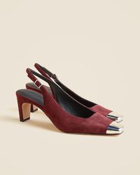J.Crew - Cap Toe Slingback Pumps - Lyst