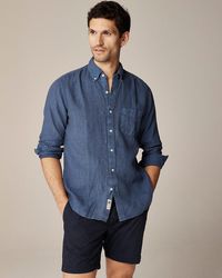 J.Crew - Slim Baird Mcnutt Garment-Dyed Irish Linen Shirt - Lyst