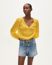 J.Crew - Drawstring-Waist Top - Lyst