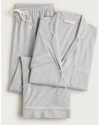 J.Crew - Dreamy Cotton-Blend Short-Sleeve Pajama Pant Set - Lyst