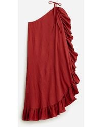 J.Crew - Ruffle One-Shoulder Cover-Up Dress - Lyst