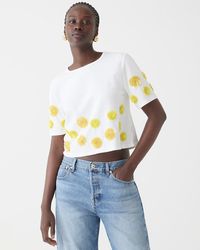 J.Crew - Limited-Edition Flower Appliqué T-Shirt - Lyst