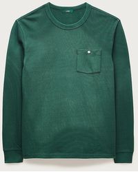J.Crew - Washed Piqué Long-Sleeve Pocket T-Shirt - Lyst