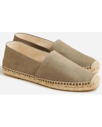J.Crew - Made-in-spain Espadrille Flats In Metallic Canvas - Lyst