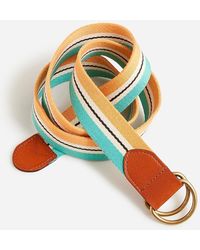 J.Crew - Beams Plus X Striped Ribbon Belt With Leather Detail - Lyst