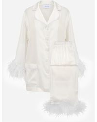 J.Crew - Sleeper Party Pajama Set With Detachable Feathers - Lyst