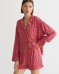 J.Crew - Long-Sleeve Pajama Short Set - Lyst