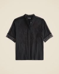 J.Crew - Embroidered Lace-Trim Button-Up Shirt - Lyst