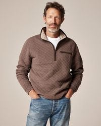J.Crew - Quilted Quarter-Zip Pullover - Lyst