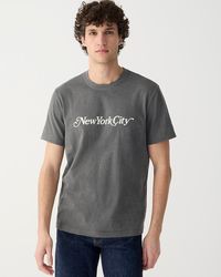 J.Crew - Vintage-Wash Cotton New York City Graphic T-Shirt - Lyst