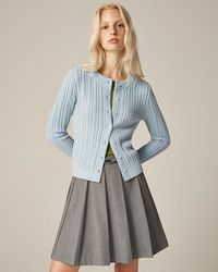 J.Crew - Cable-Knit Crewneck Cardigan - Lyst