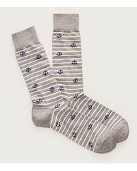 J.Crew - Striped Anchor Critter Socks - Lyst