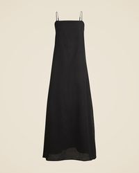 J.Crew - Linen-Cotton Blend Tie-Back Midi Dress - Lyst