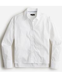J.Crew - Relaxed-Fit Cropped Cotton Poplin Shirt - Lyst