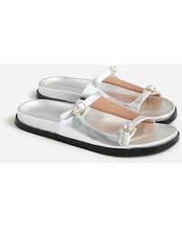 J.Crew - Colbie Buckle Sandals In Snake-embossed Leather - Lyst