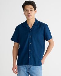 J.Crew - Short-Sleeve Textured Cotton Camp-Collar Shirt - Lyst