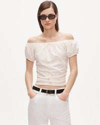J.Crew - Vintage Jersey Ruched Tie-Front Top - Lyst