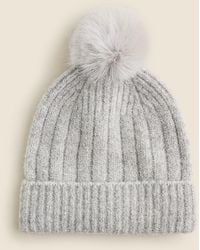 J.Crew - Ribbed Pom-Pom Beanie - Lyst