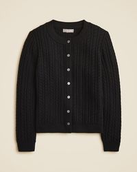 J.Crew - Cable-Knit Crewneck Cardigan - Lyst