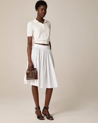 J.Crew - Smocked-Waist Pleated Skirt - Lyst
