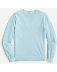 J.Crew Cotton Piqué-stitch Crewneck Sweater - Blue