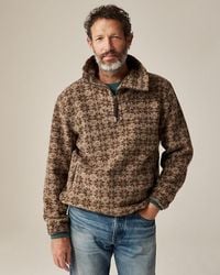 J.Crew - Wool-Blend Sherpa Fleece Quarter-Zip Pullover - Lyst