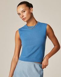 J.Crew - Featherweight Cashmere-Blend Cropped Sweater Shell - Lyst