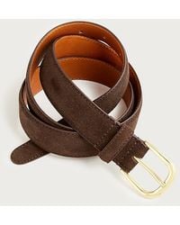 J.Crew - Italian Suede And Leather Round-Buckle Dress Belt - Lyst