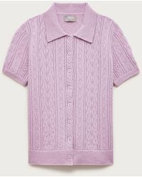 J.Crew - Cashmere Pointelle Button-Up Short-Sleeve Cardigan - Lyst
