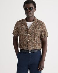 J.Crew - Short-Sleeve Slub Cotton-Linen Blend Camp-Collar Shirt - Lyst