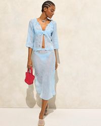 J.Crew - Tie-Front Eyelet Top - Lyst