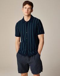 J.Crew - Short-Sleeve Cashmere Polo Cardigan Sweater - Lyst