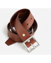 J.Crew - Wallace & Barnes Italian Leather Belt With Square Brass Buckle - Lyst