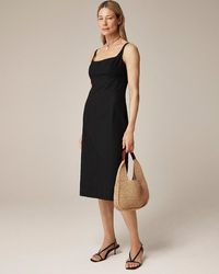 J.Crew - Squareneck Seamed Midi Dress - Lyst