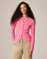 J.Crew - Wide-Rib Cashmere Cardigan - Lyst