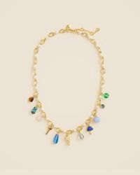 J.Crew - Mixed-Material Charm Necklace - Lyst