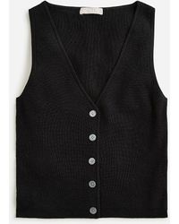 J.Crew - Fitted Button-Up Sweater-Vest - Lyst