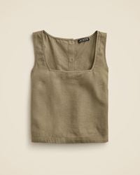 J.Crew - Squareneck Button-Back Top - Lyst