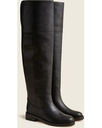 J.Crew Leather Over-the-knee Riding Boots - Black