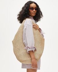 J.Crew - Large Handknotted Straw Tote - Lyst