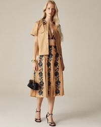 J.Crew - Collection Pleated Skirt With Floral Sequins - Lyst