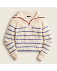 J.Crew Cotton-cashmere Pullover In Stripe - Multicolor
